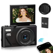 ShotRiso 4K UHD 64MP Vlogging Camera with 3-inch Flip Screen