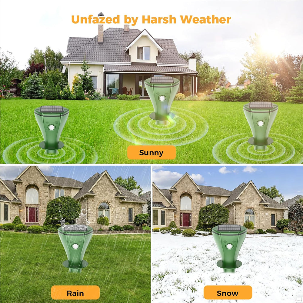 ChaseRiff Solar Mole Repeller - Ultrasonic Lawn Pest Defense