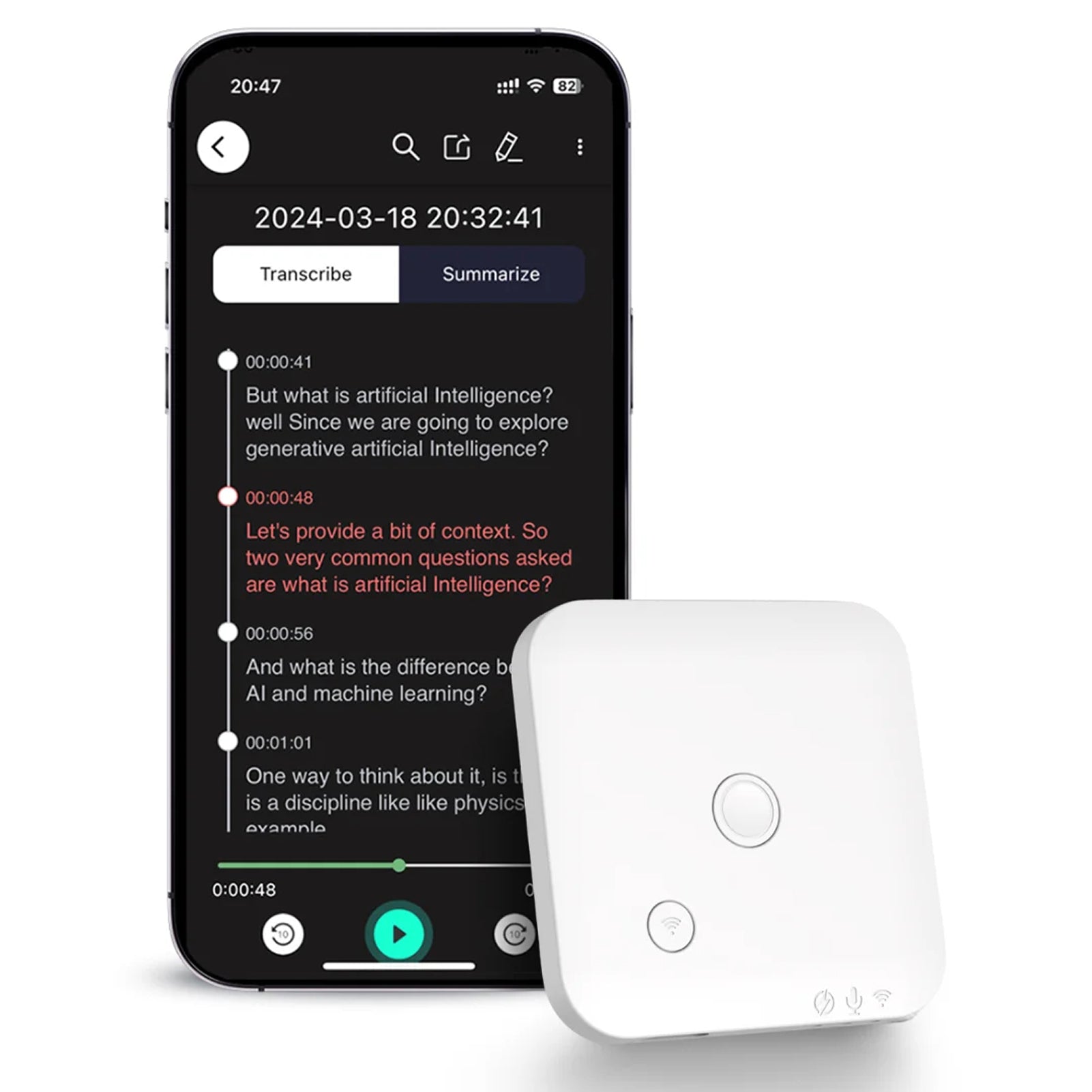 AI Voice Recorder 102 Language Transcription Speech-to-Text Transcriber