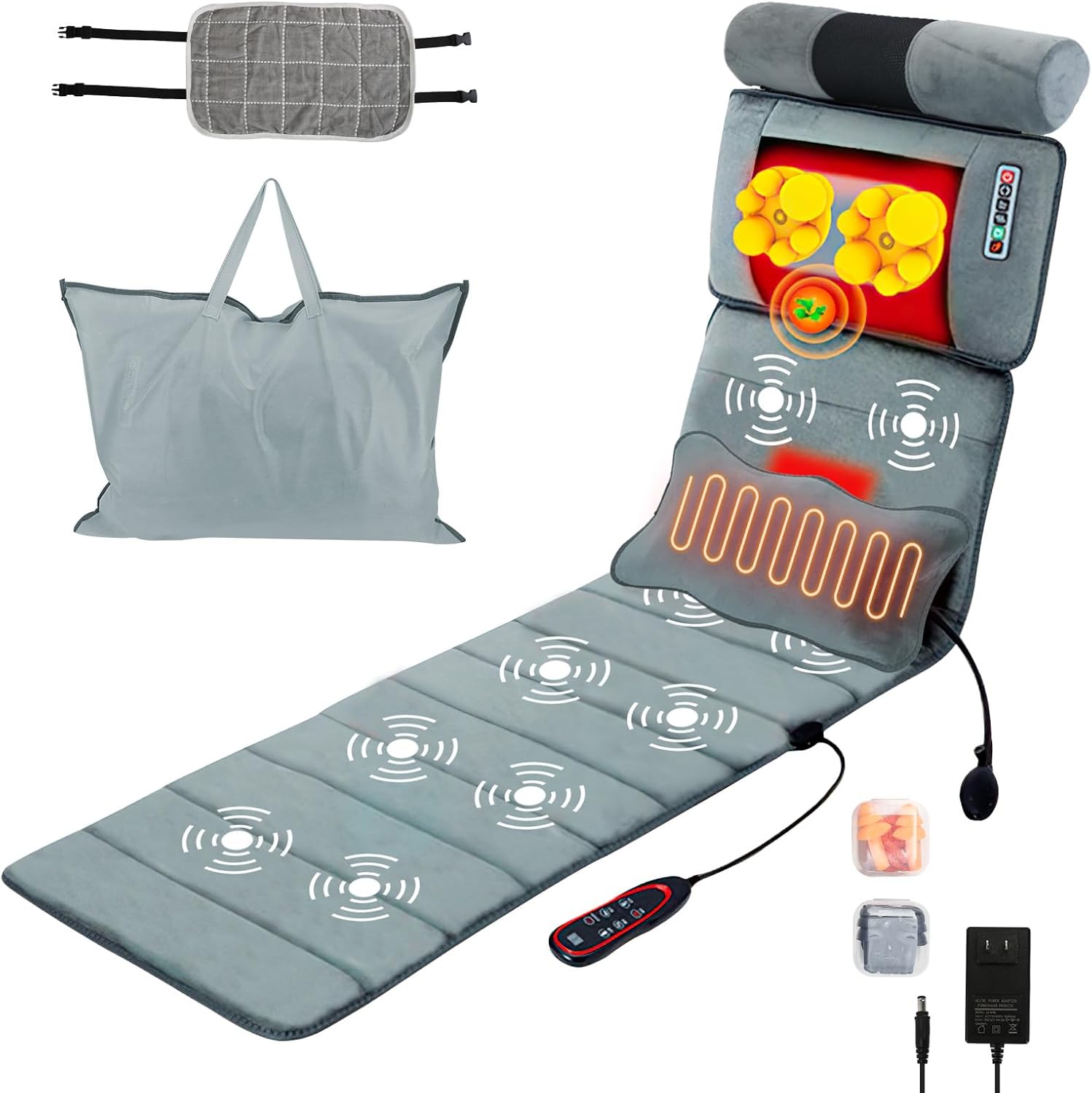 MajixLiva Full Body Massage Mat with Heat and Neck Kneading