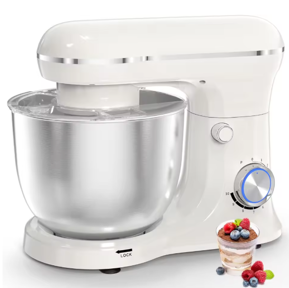 LoenVint 1500W Stand Mixer with 6QT Stainless Steel Bowl