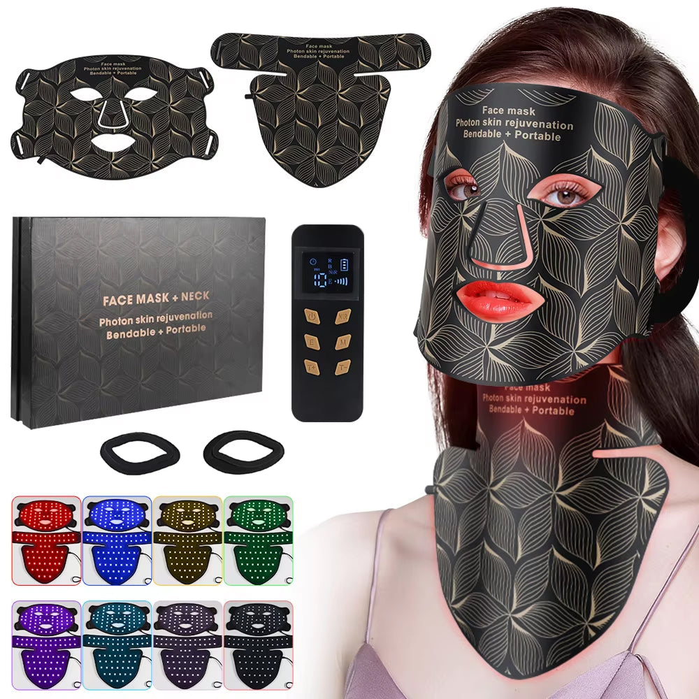 AuciRose V2 8-Color LED Face and Neck Mask Therapy