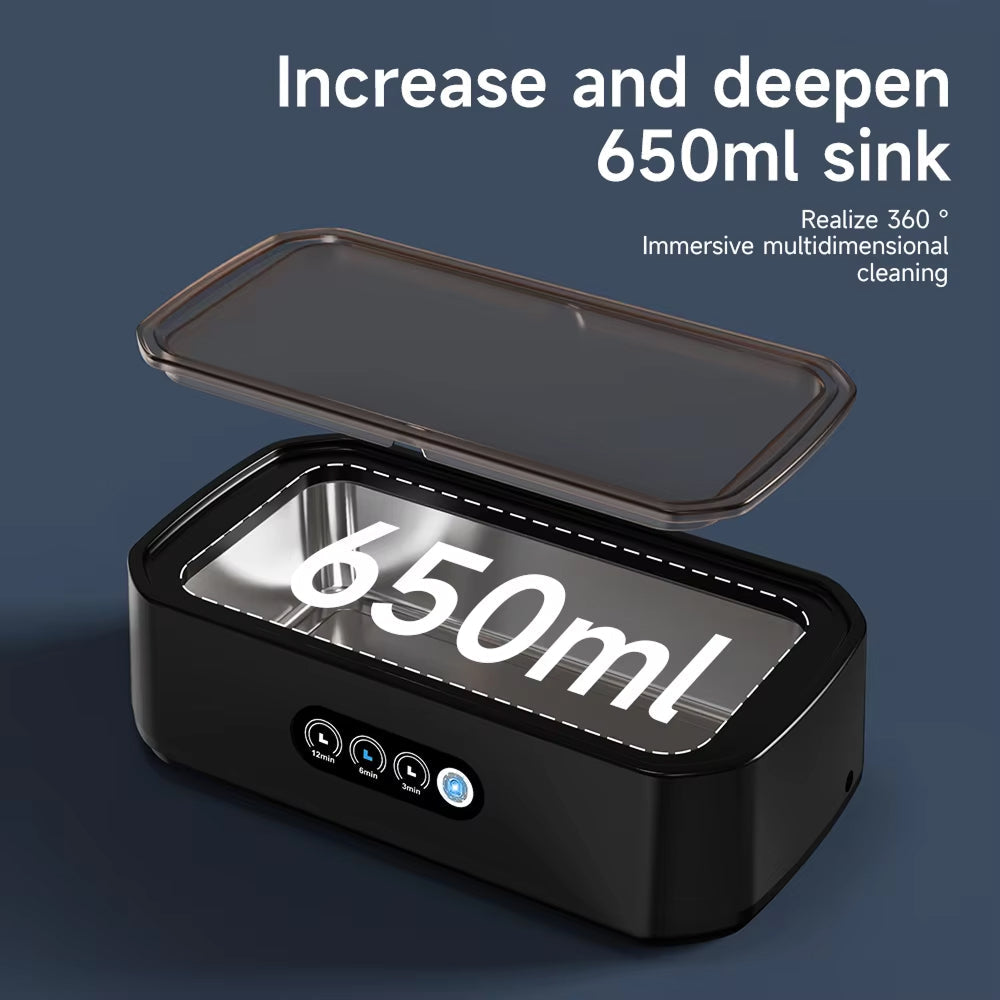 BriloDip Ultrasonic Jewelry Cleaner 49kHz High Frequency 650ml Professional