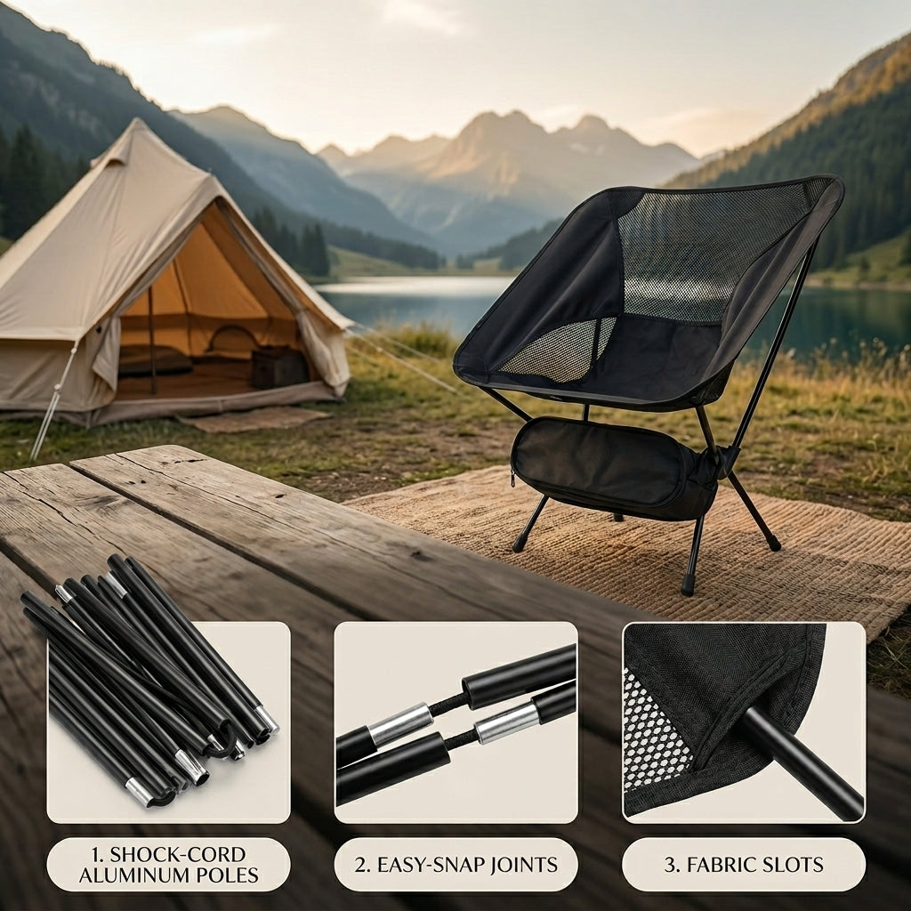 PikoOuta Portable Ultra-Light Folding Camping Chair