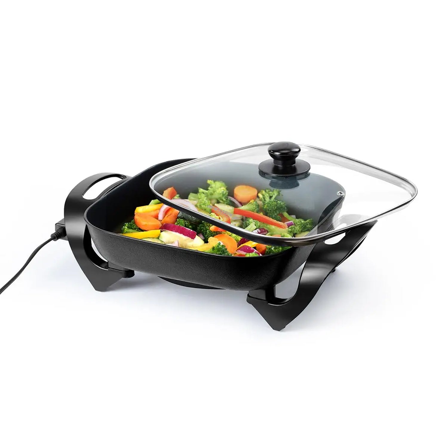 EltroPix 1400W Electric Skillet with Non-Stick Surface