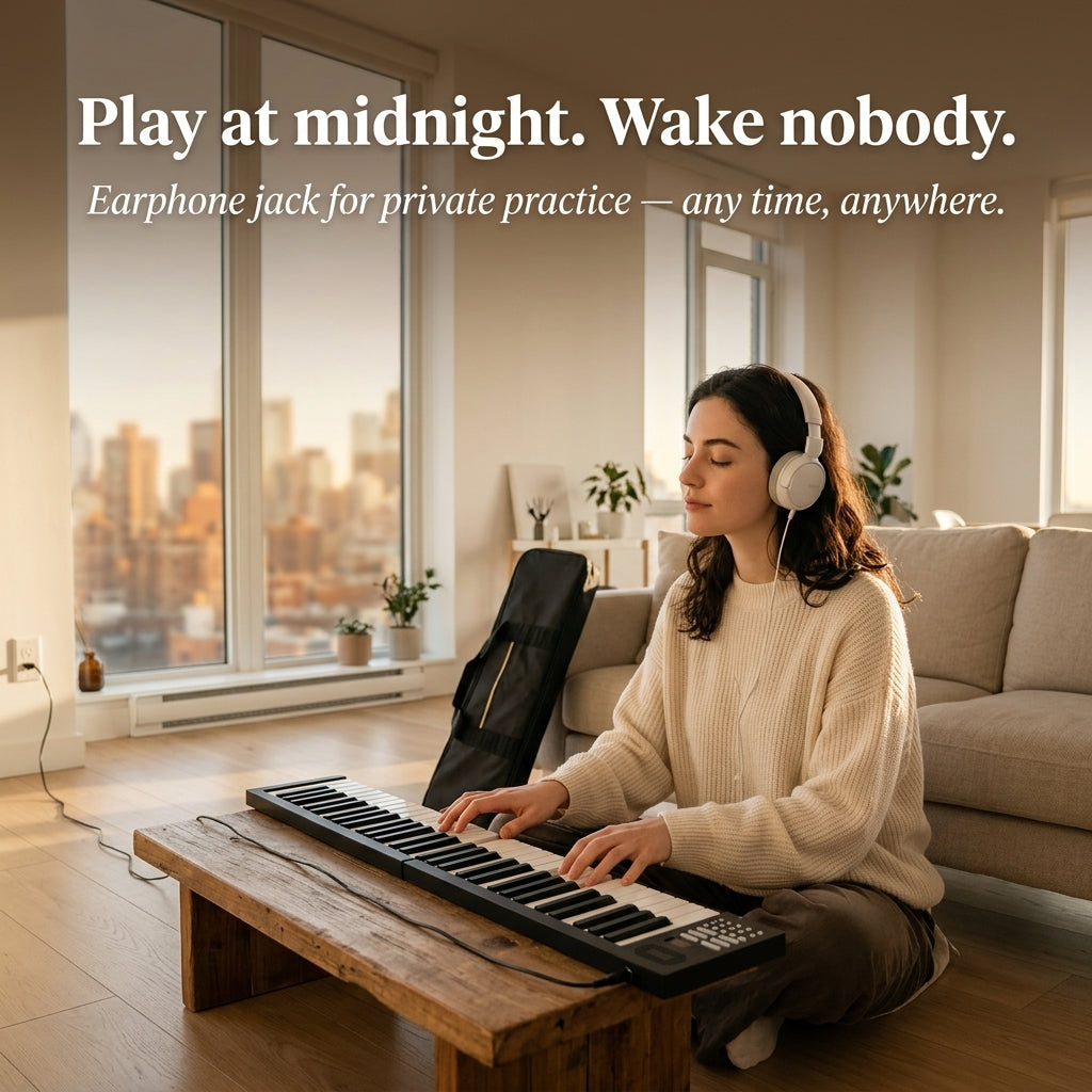 NoteArop 61-Key Foldable Electronic Piano Portable Keyboard