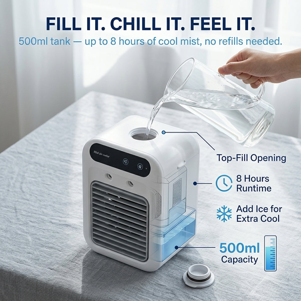 RimiLoxa Portable AC Hose-Free Cooling & Humidifier
