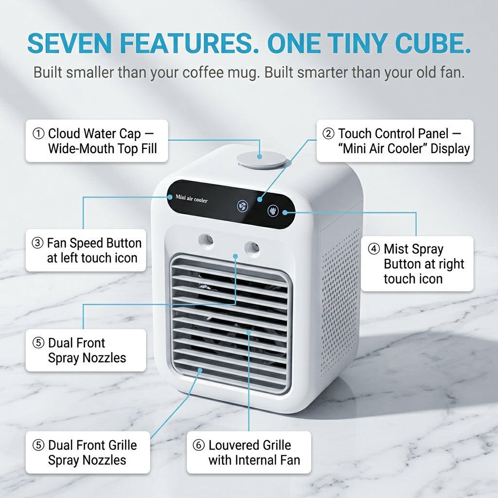 RimiLoxa Portable AC Hose-Free Cooling & Humidifier