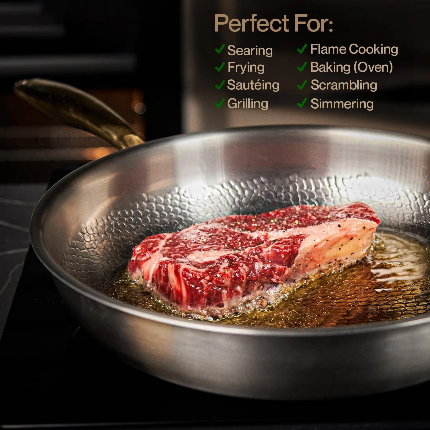 NoviApex Pure Titanium Non-Stick Skillet Pan - Chemical Free