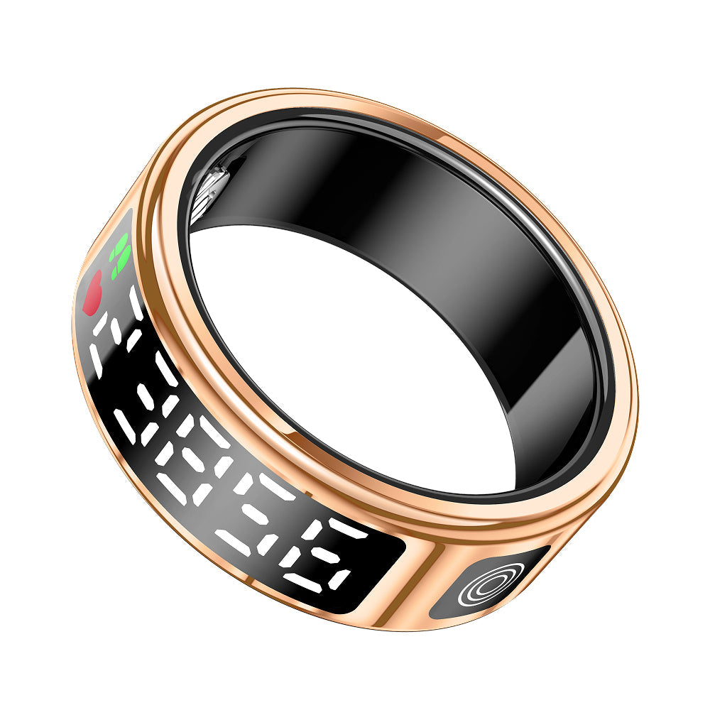 SmaxPino Smart Ring with 24/7 Heart Rate Monitoring, Gesture Control Display, 5ATM Waterproofing and GPS Sport Tracking