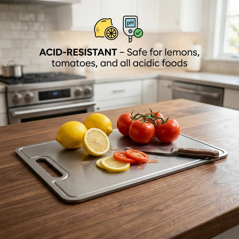 EciChop Pure Titanium Cutting Board | Non-Toxic & Antibacterial