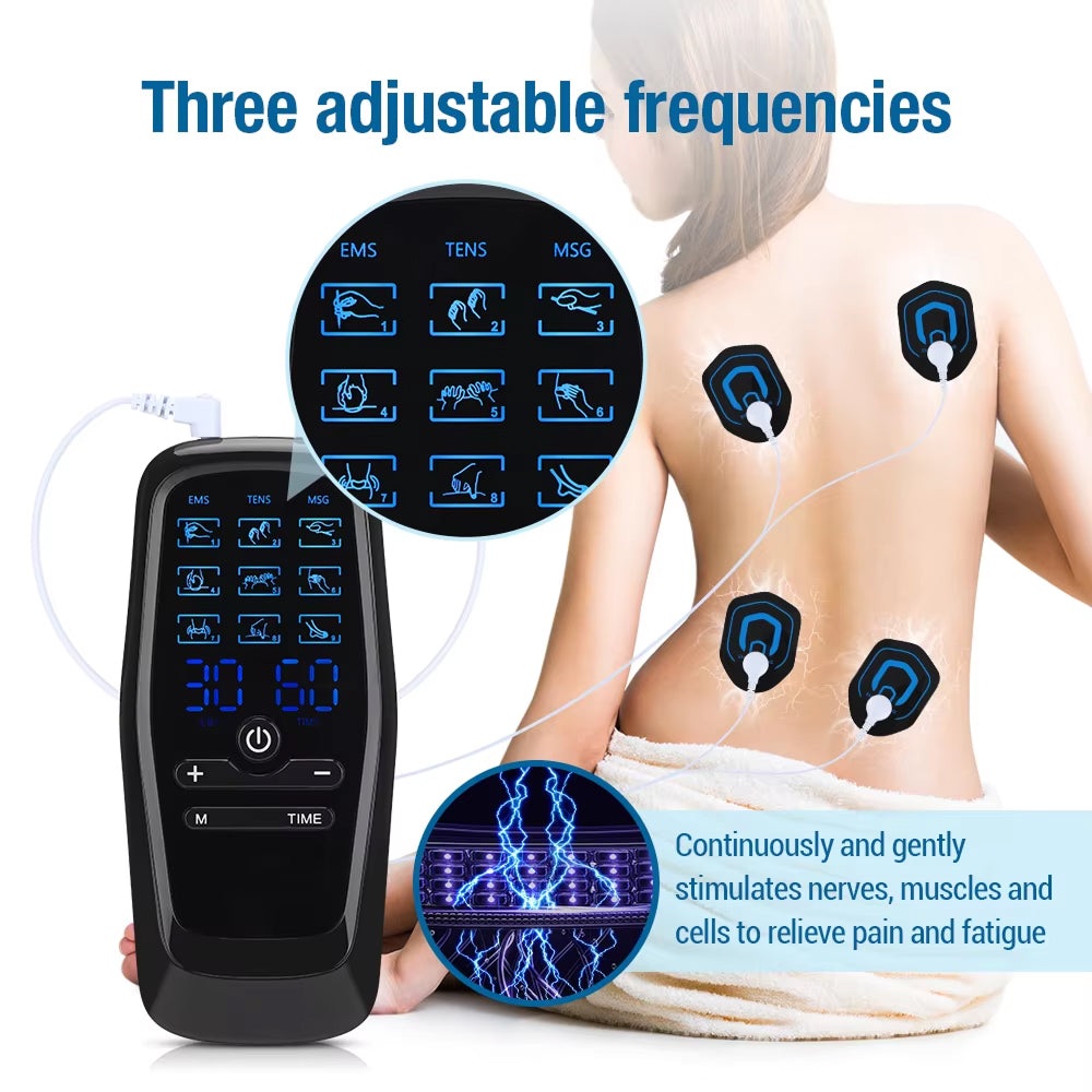 AcoReliv Portable TENS EMS Muscle Stimulator Massage Device