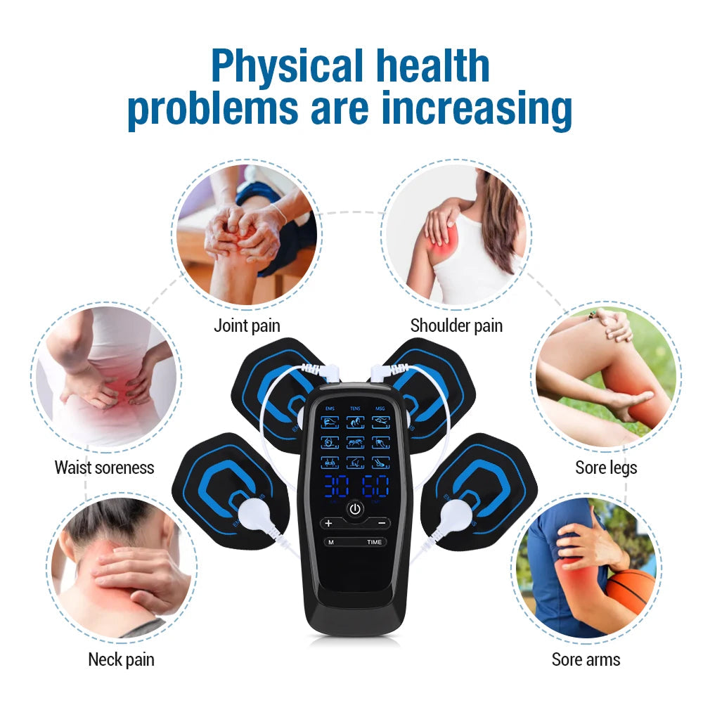 AcoReliv Portable TENS EMS Muscle Stimulator Massage Device