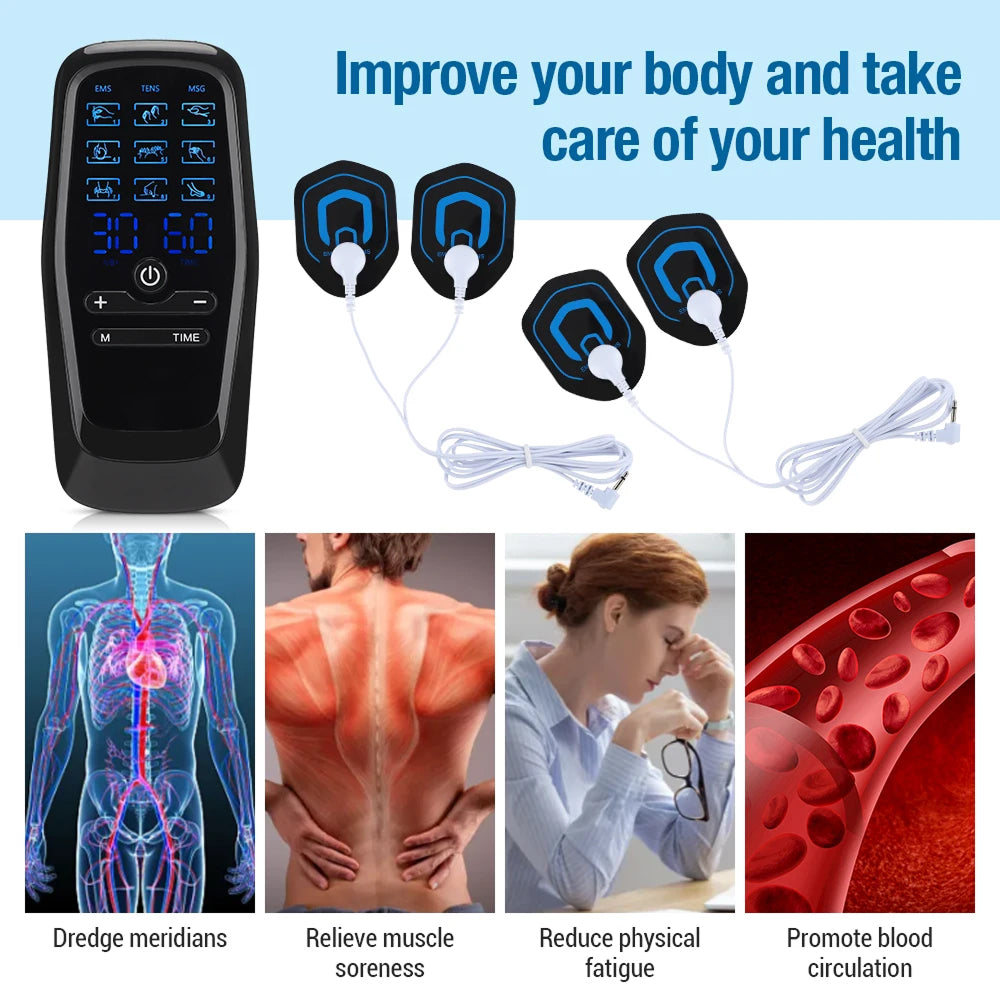 AcoReliv Portable TENS EMS Muscle Stimulator Massage Device