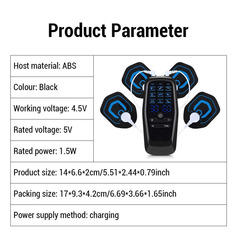 AcoReliv Portable TENS EMS Muscle Stimulator Massage Device