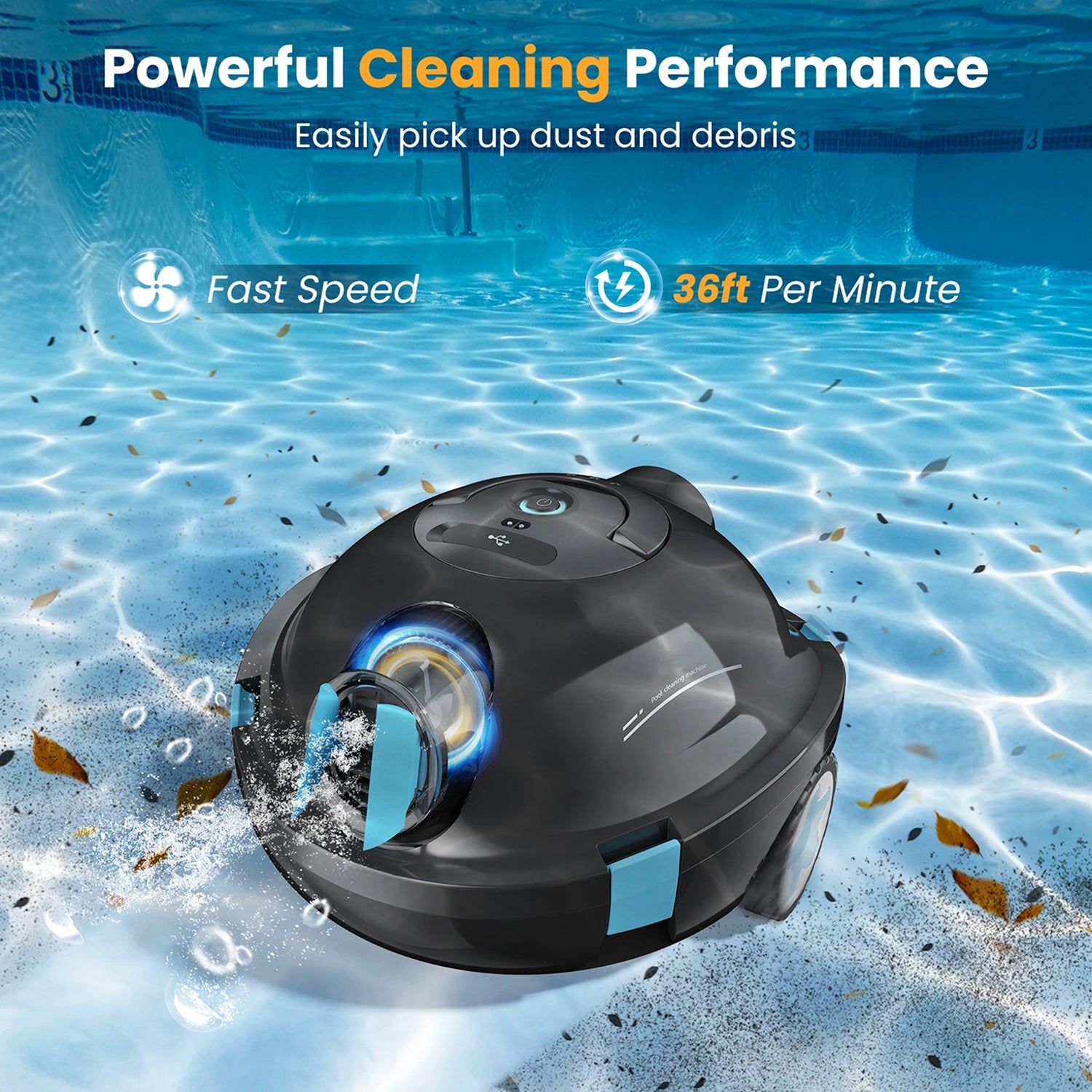 AdelCogni Cordless Automatic Robotic Pool Cleaner