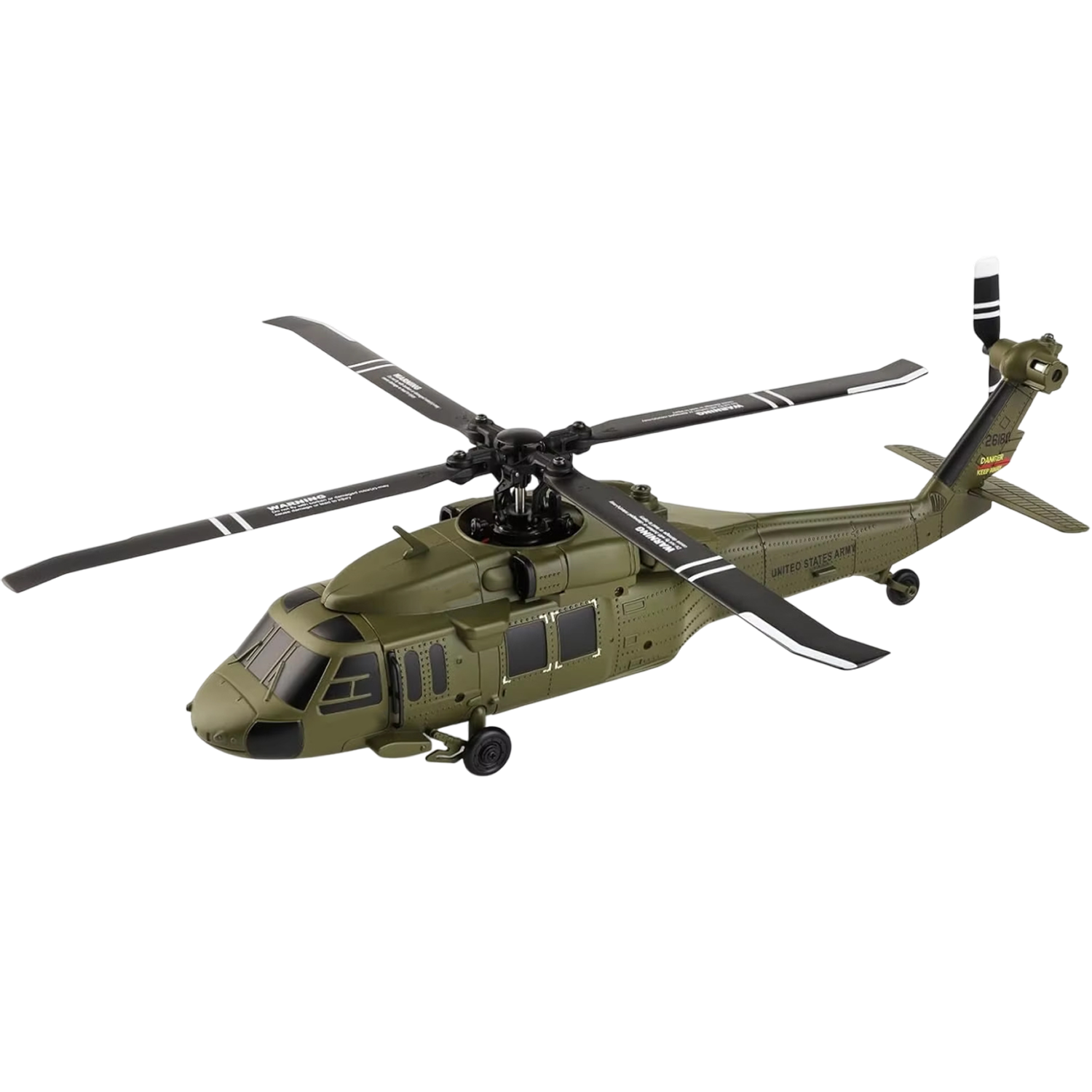 AiriRotor Black Hawk Military RC Helicopter with 11200KV Brushless Motor, 6-Axis Gyroscope and Triple Modular Battery System