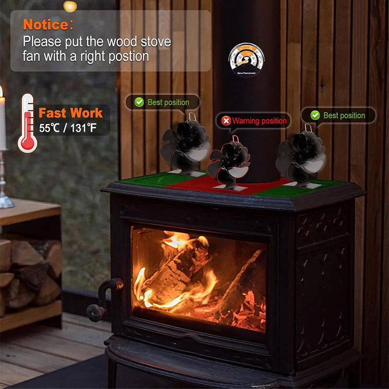 AiroxFan | Heat-Powered 6-Blade Stove Fan for Fireplaces (Copy)