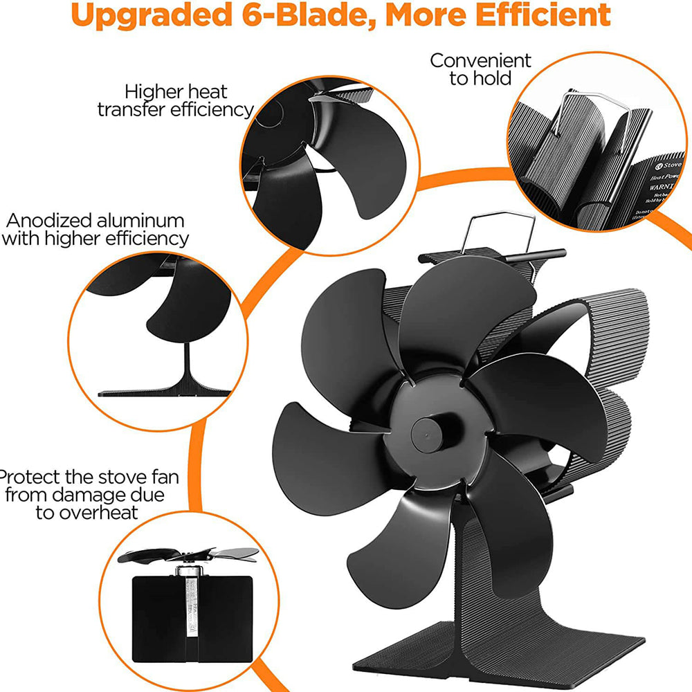 AiroxFan | Heat-Powered 6-Blade Stove Fan for Fireplaces (Copy)