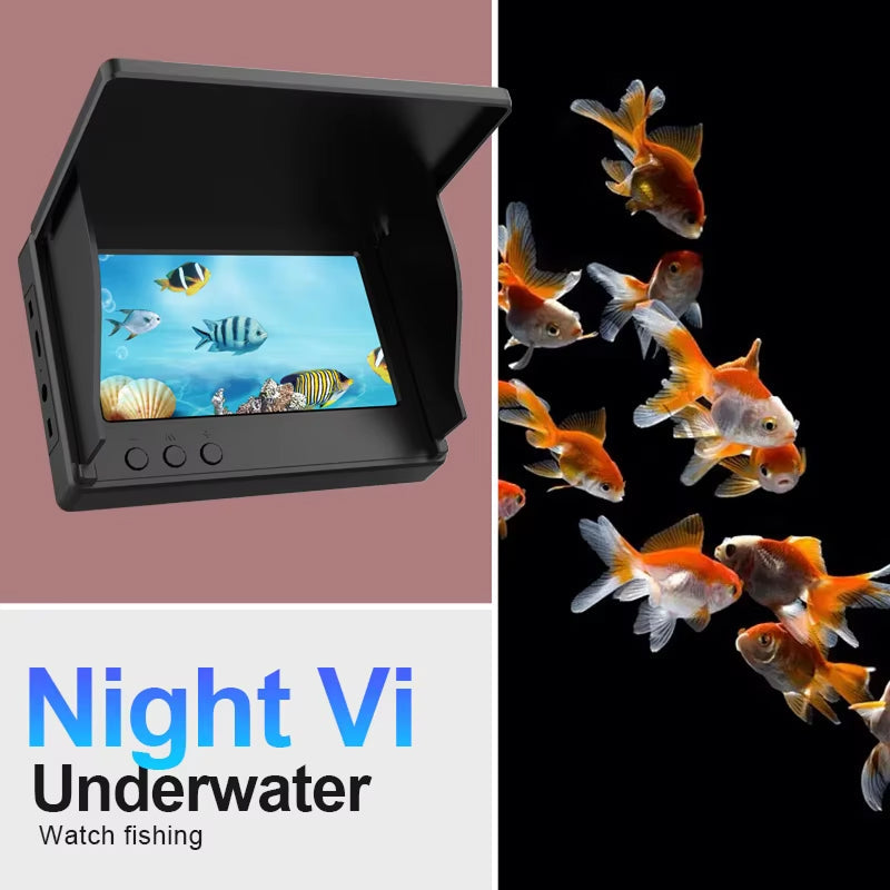 AquaVisee Underwater Fishing Camera 4.3" HD IPS Monitor IP68 Waterproof Night Vision