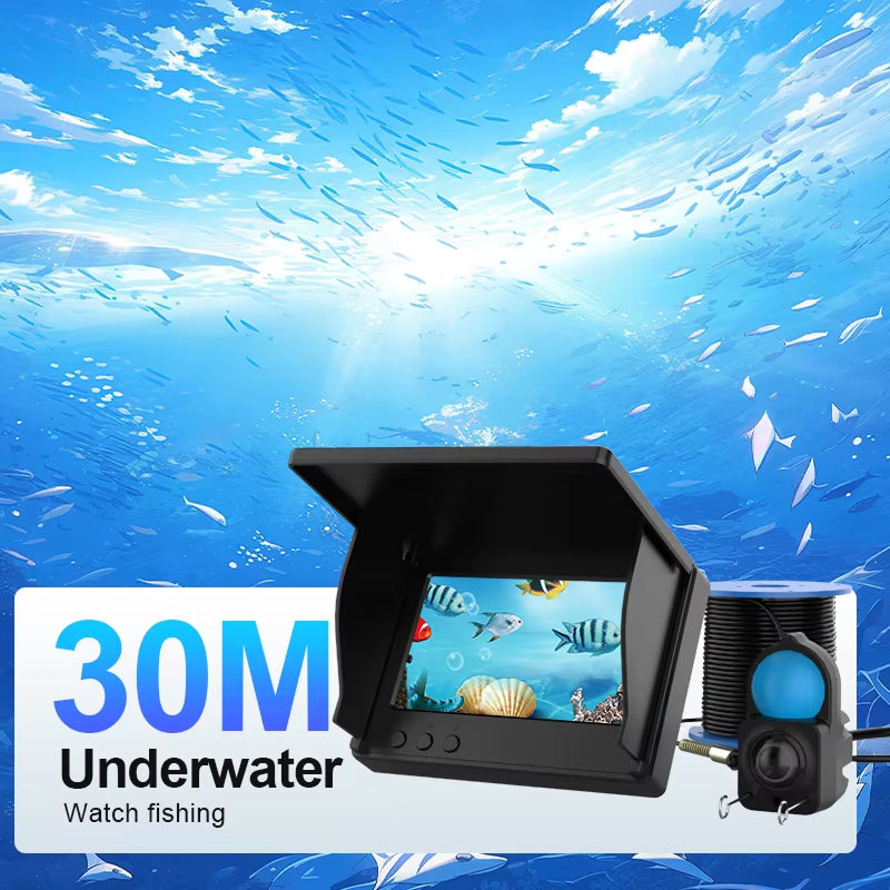 AquaVisee Underwater Fishing Camera 4.3" HD IPS Monitor IP68 Waterproof Night Vision