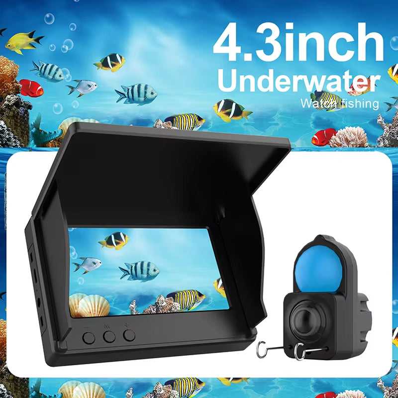 AquaVisee Underwater Fishing Camera 4.3" HD IPS Monitor IP68 Waterproof Night Vision