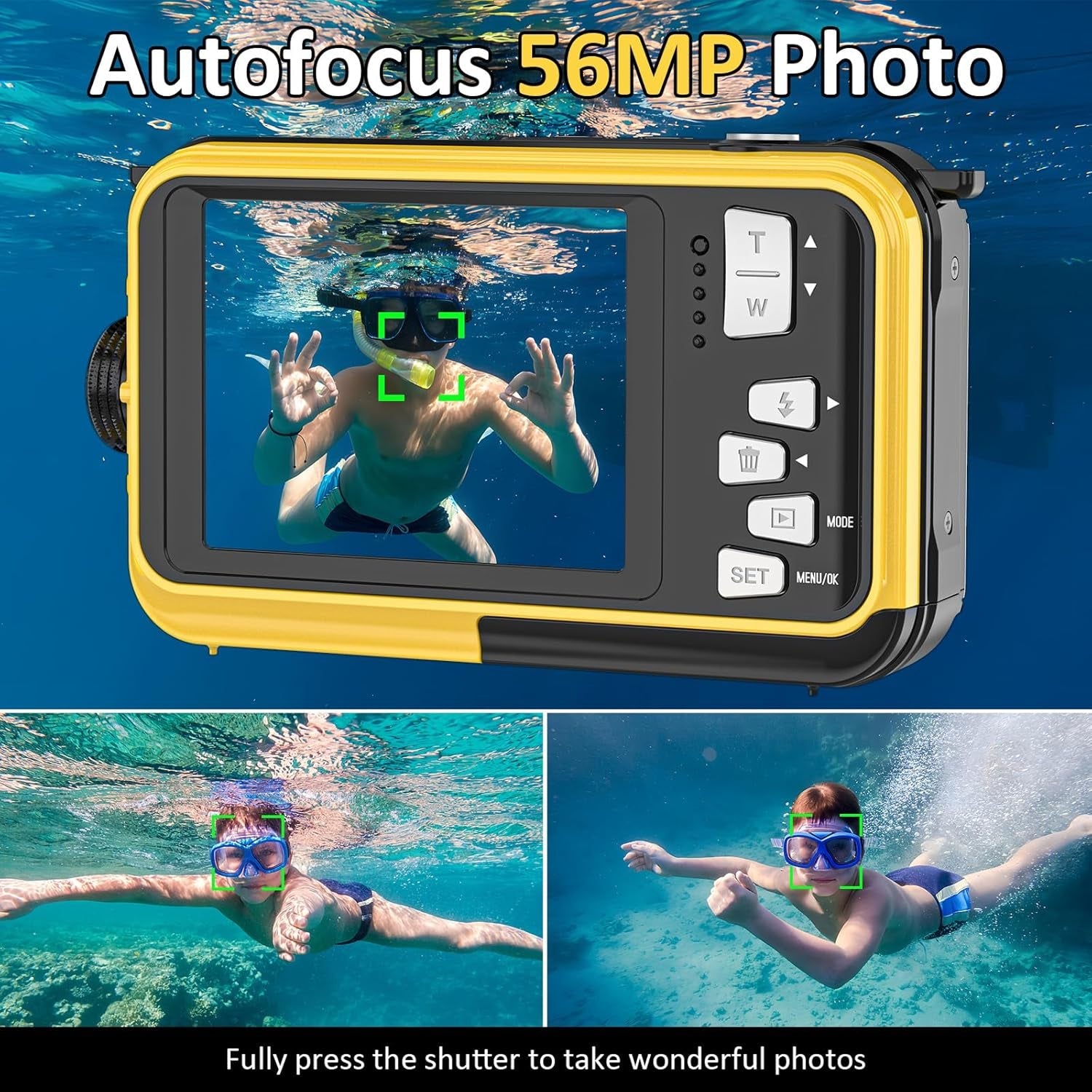 ShotCorix 4K UHD Underwater Camera with Dual Screen