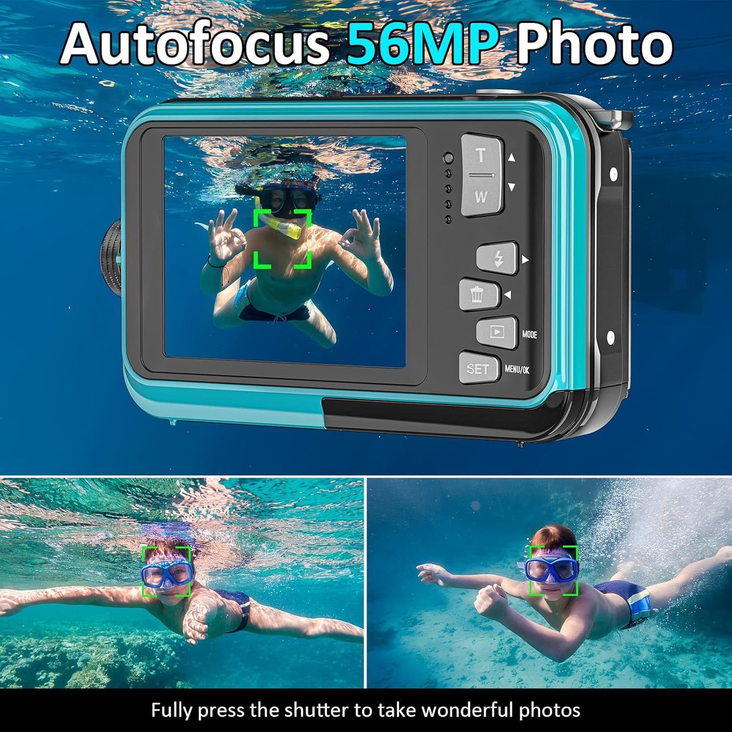 AquanPixel 4K 56MP Underwater Digital Camera