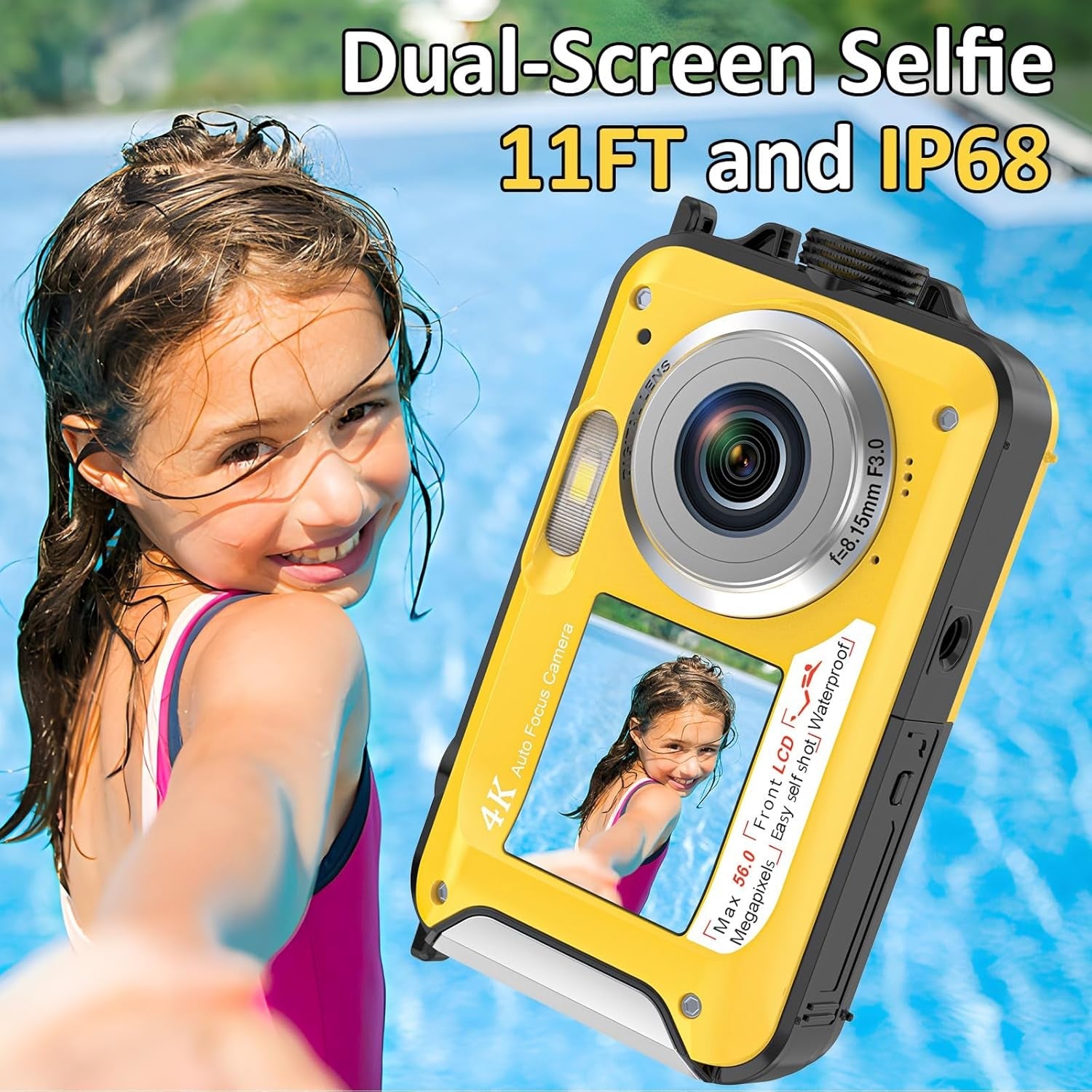 AquanPixel 4K 56MP Underwater Digital Camera