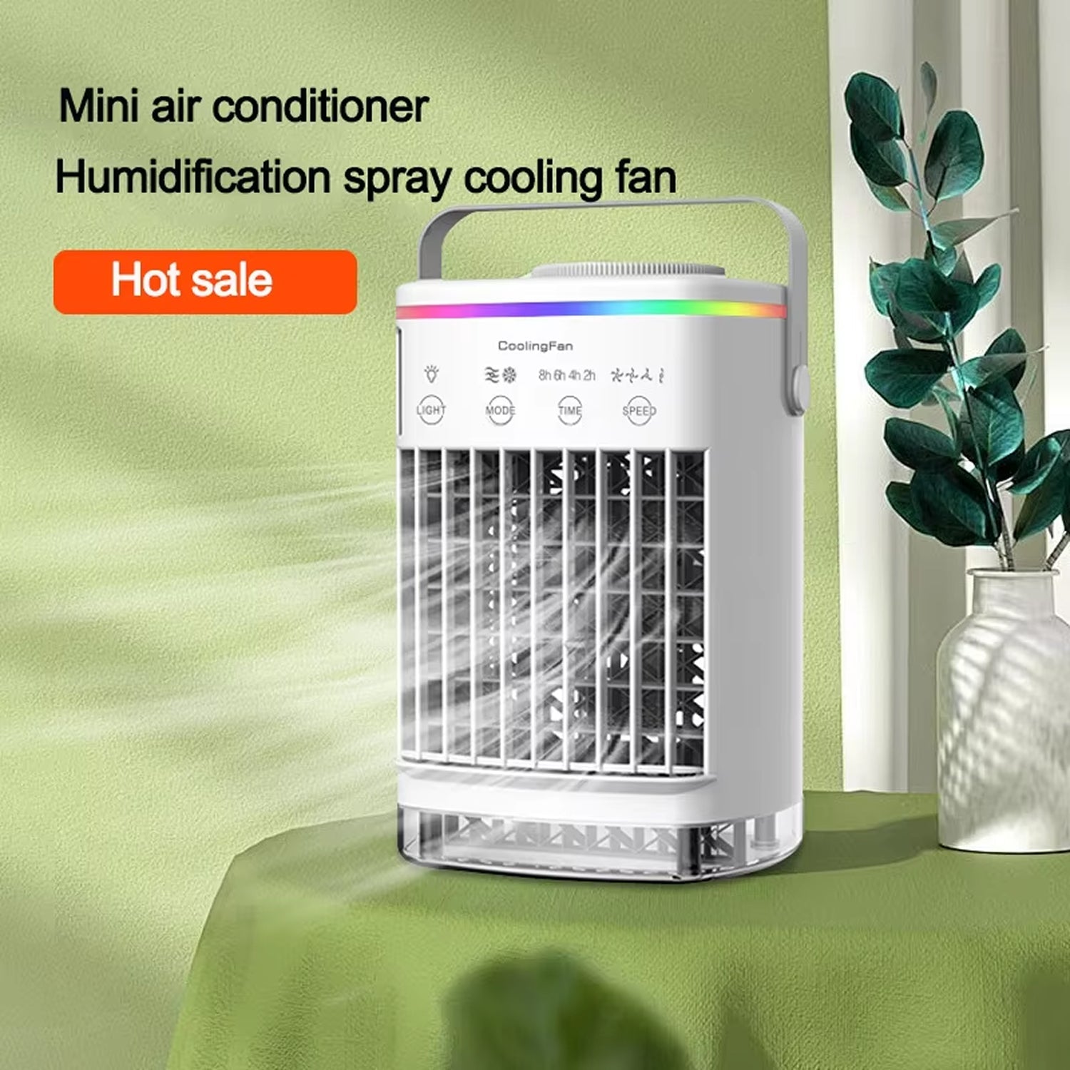ArcticCori Portable Air Conditioner 700ml USB Personal Air Cooler 4 Speeds for Bedroom and Office