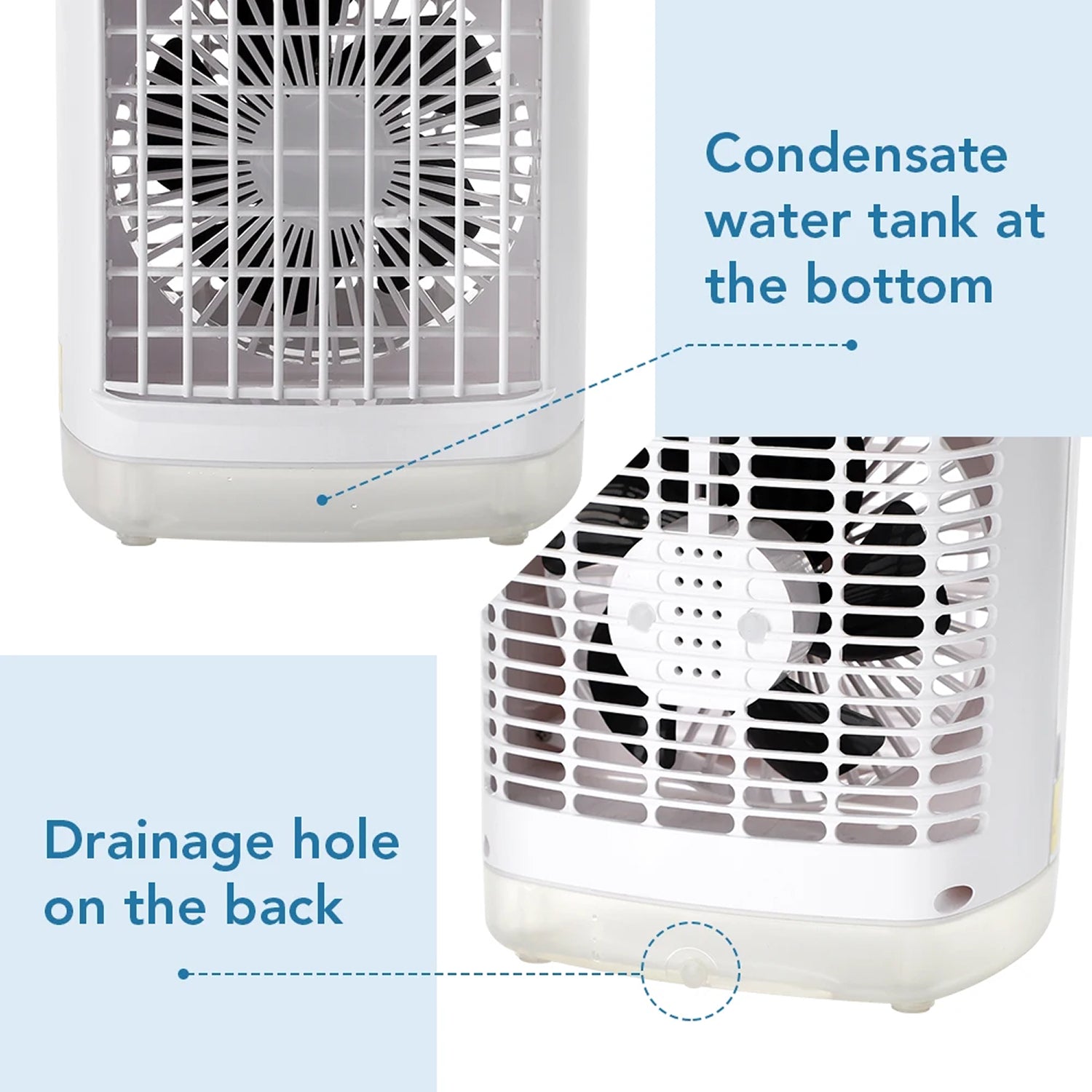 ArcticCori Portable Air Conditioner 700ml USB Personal Air Cooler 4 Speeds for Bedroom and Office