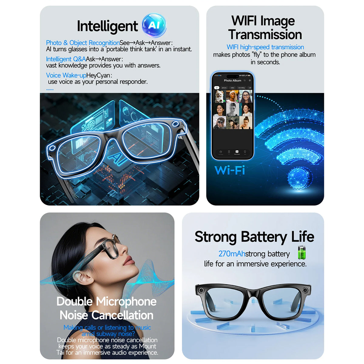 AuraLens AI Glasses - 4K Camera & Real-Time Translation
