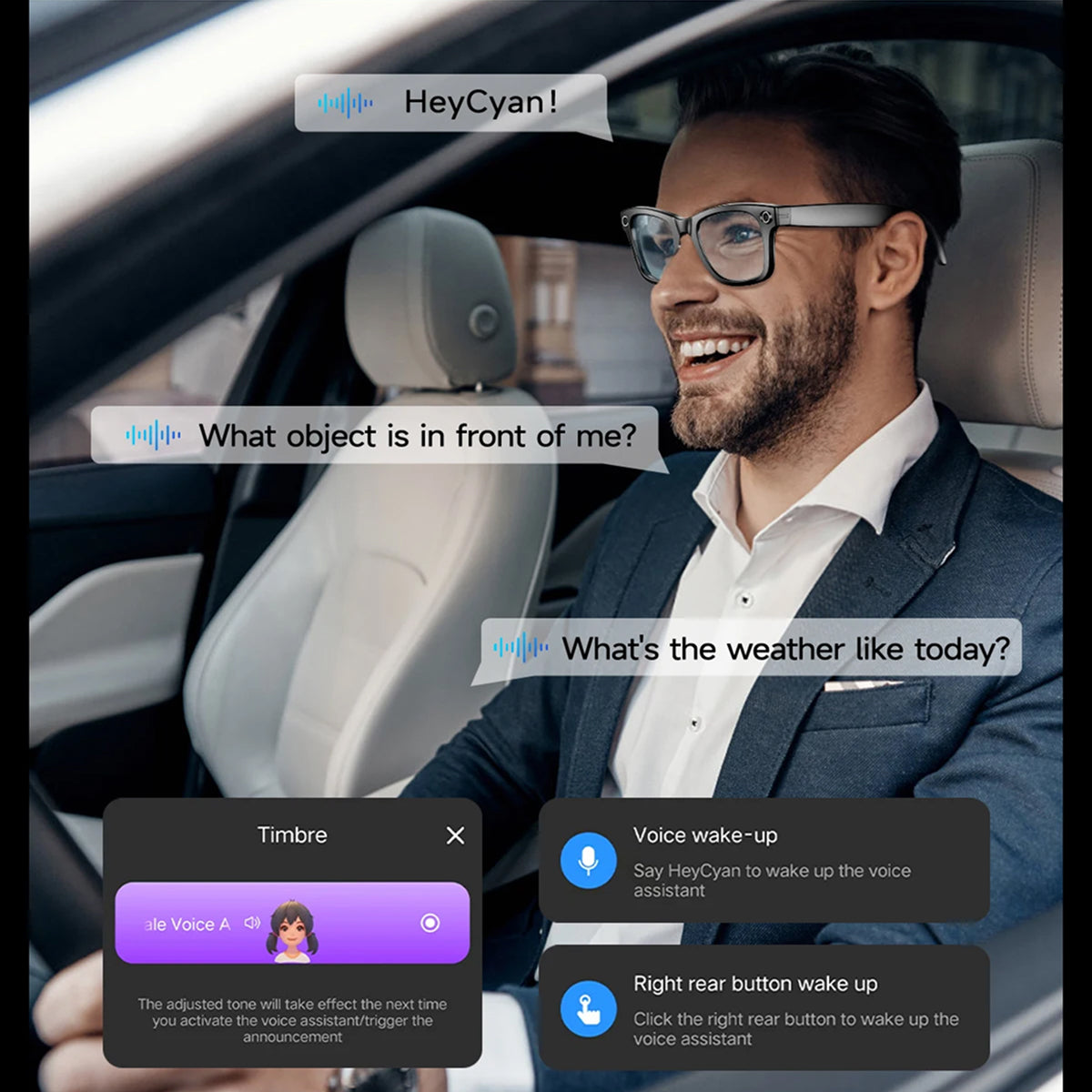 AuraLens AI Glasses - 4K Camera & Real-Time Translation