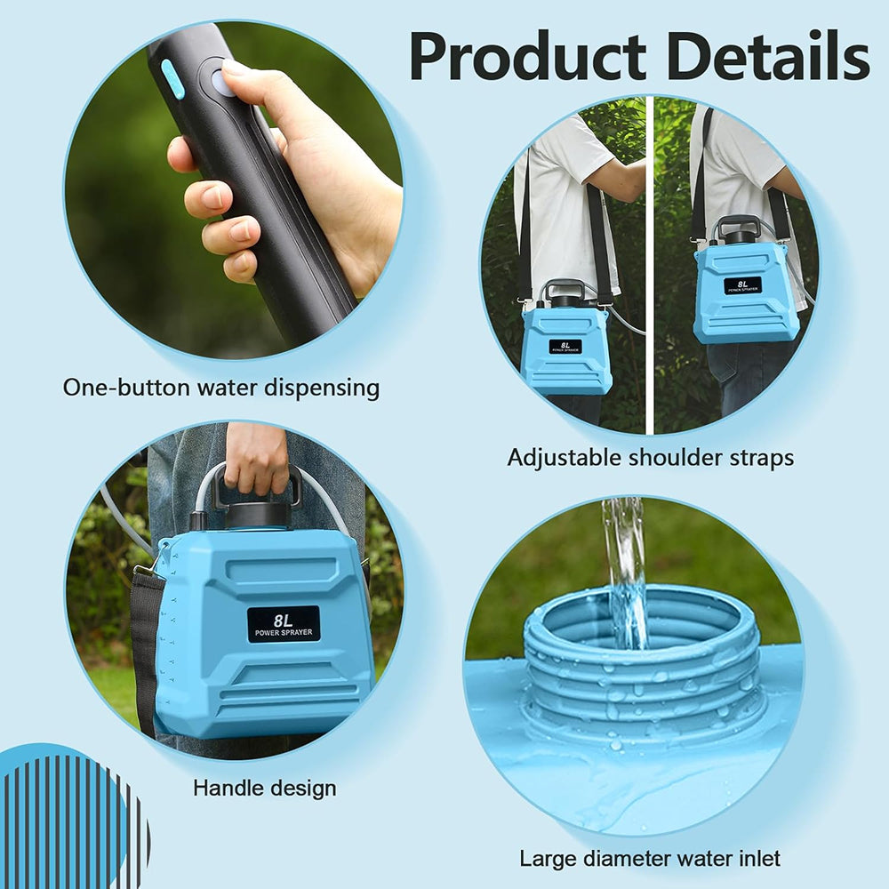 AvilMarsh 8L Electric Automatic Backpack Sprayer for Garden