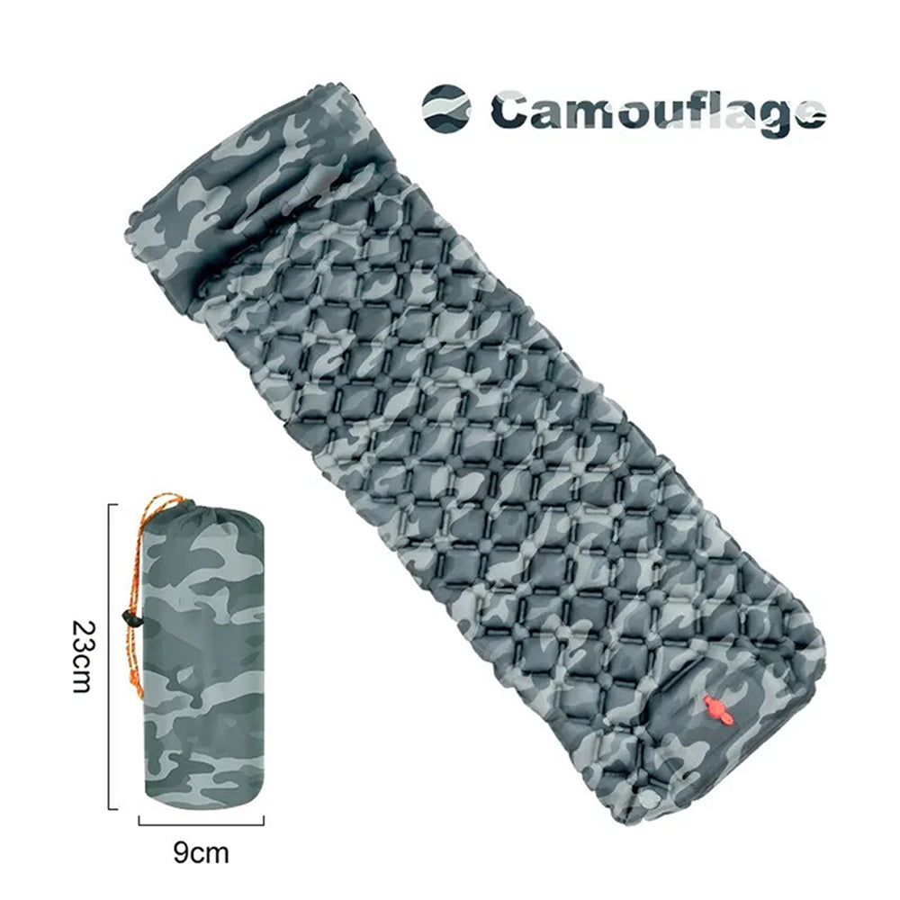 BaSlipix Backpacking Sleeping Pad with Integrated Foot Pump and Built-in Pillow