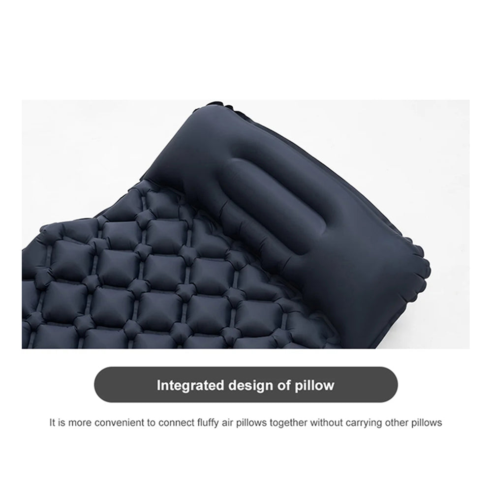 BaSlipix Backpacking Sleeping Pad with Integrated Foot Pump and Built-in Pillow