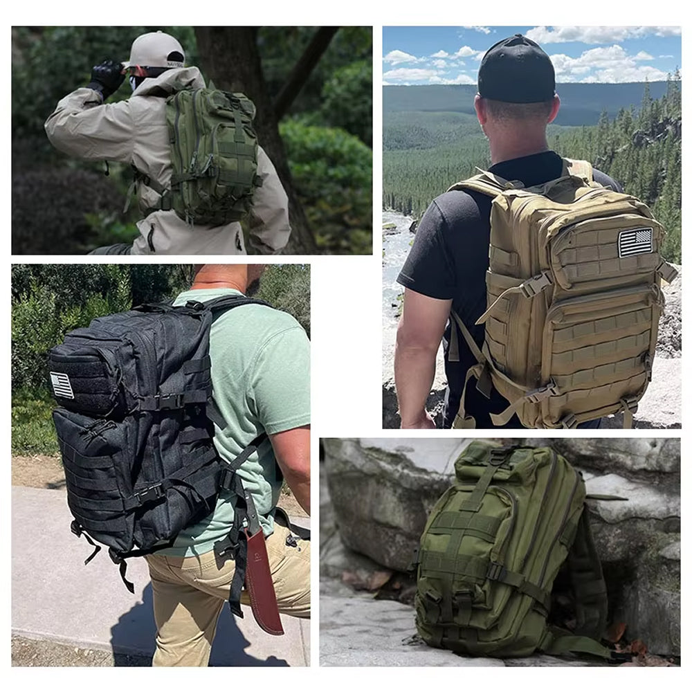 BagForis 50L Tactical Backpack 900D Oxford Waterproof Military MOLLE Rucksack