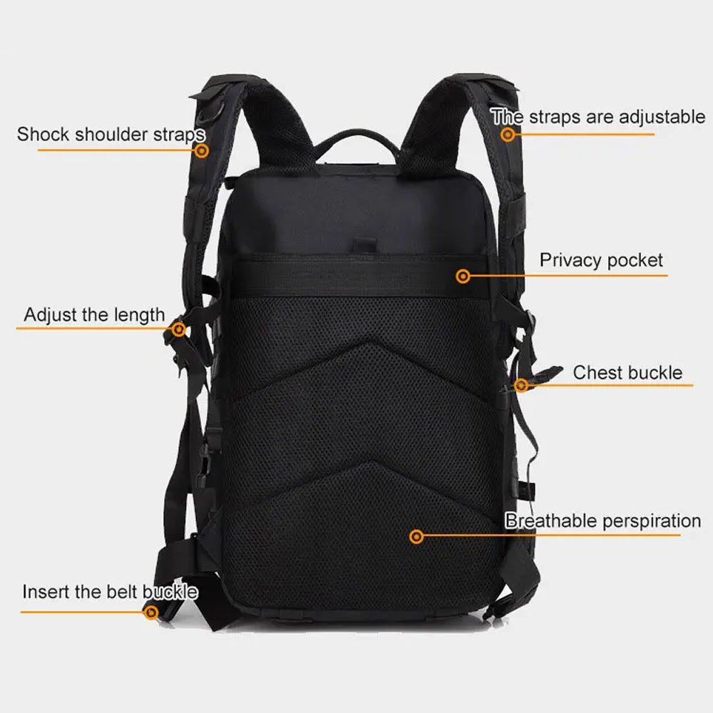 BagForis 50L Tactical Backpack 900D Oxford Waterproof Military MOLLE Rucksack