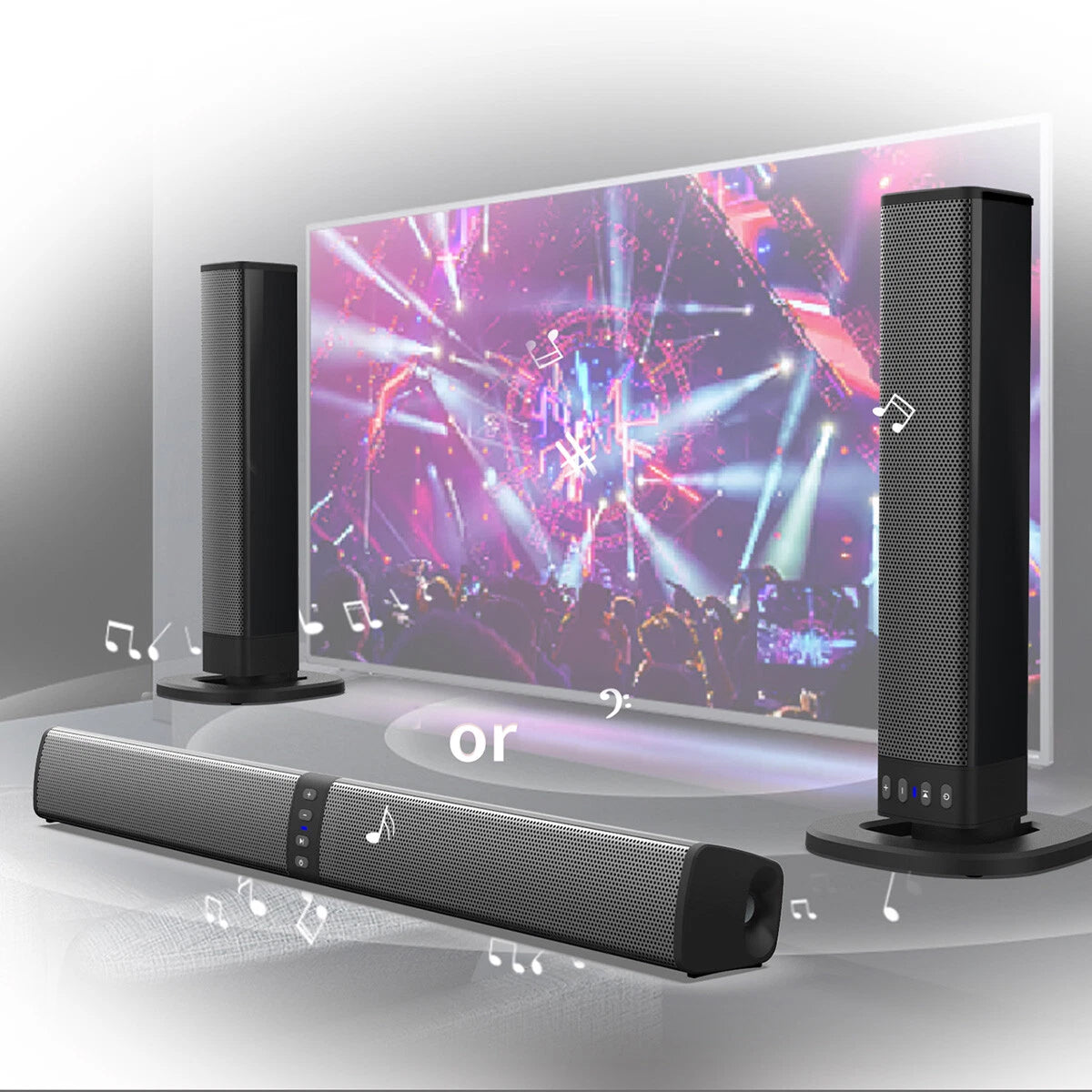 BariSovix 4-Speaker Surround Soundbar with Subwoofer