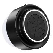 Title: BathMuci IP67 Waterproof Shower Speaker - TWS Stereo Sound, Detachable Suction Cup, RGB LED Lights