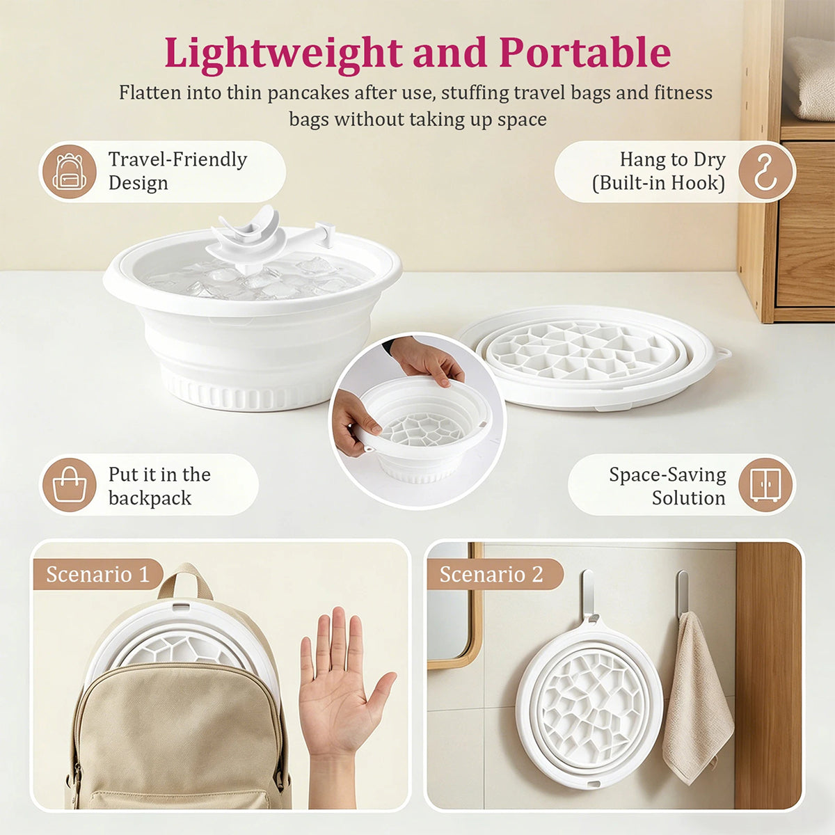 BatixFaci Collapsible Skin Icing Basin & Facial Cooling System