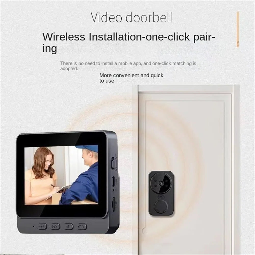 EntryCiz Smart Doorbell Camera with 4.3 Inch HD Monitor