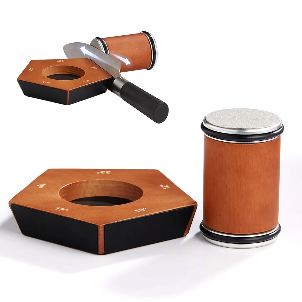 BladeDaso Rolling Knife Sharpener with Magnetic Base and Diamond Discs