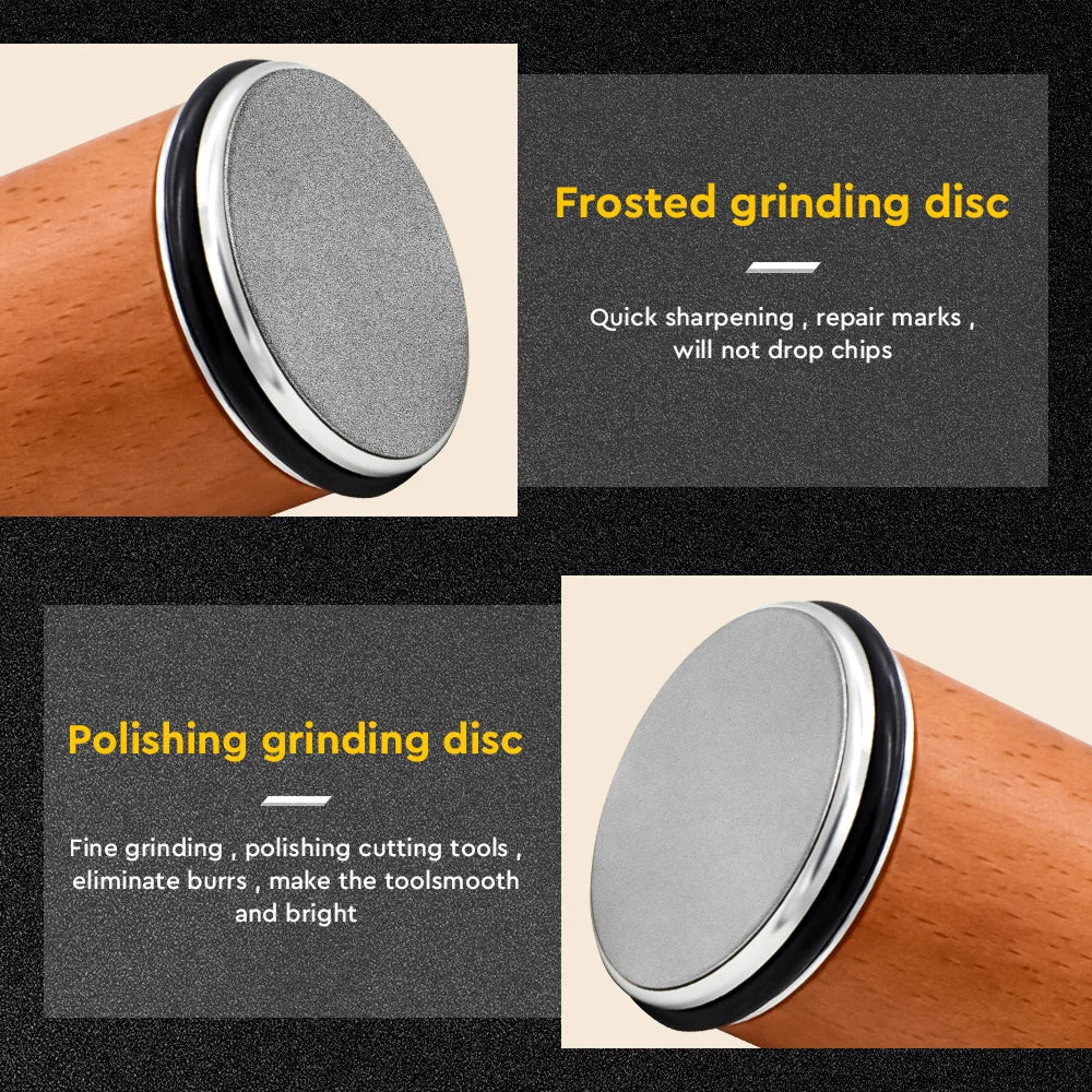 BladeDaso Rolling Knife Sharpener with Magnetic Base and Diamond Discs