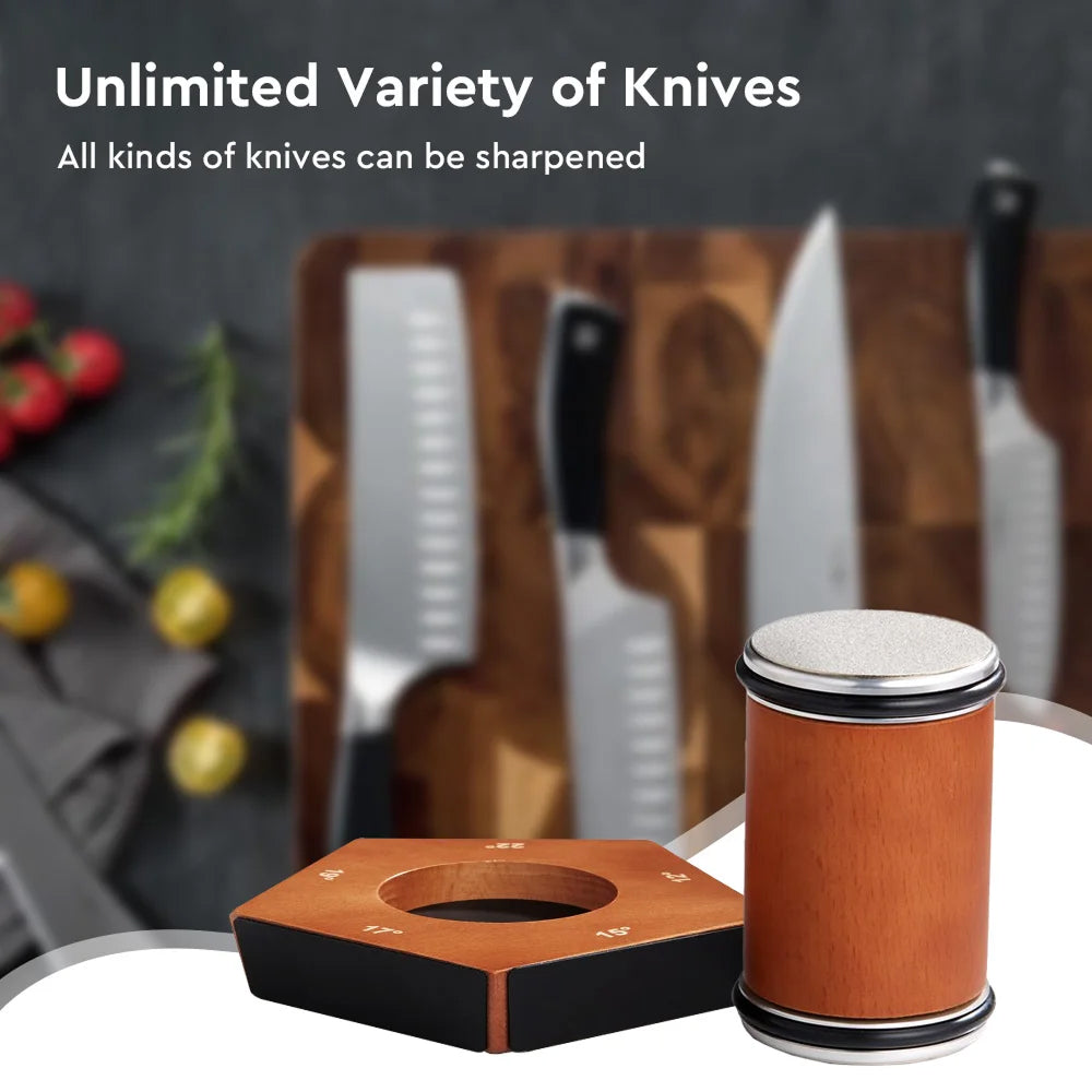BladeDaso Rolling Knife Sharpener with Magnetic Base and Diamond Discs