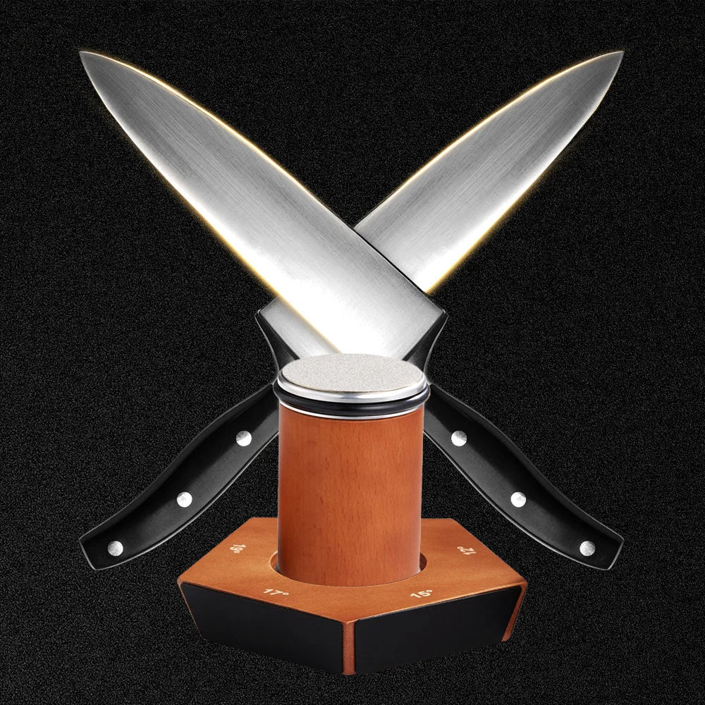 BladeDaso Rolling Knife Sharpener with Magnetic Base and Diamond Discs