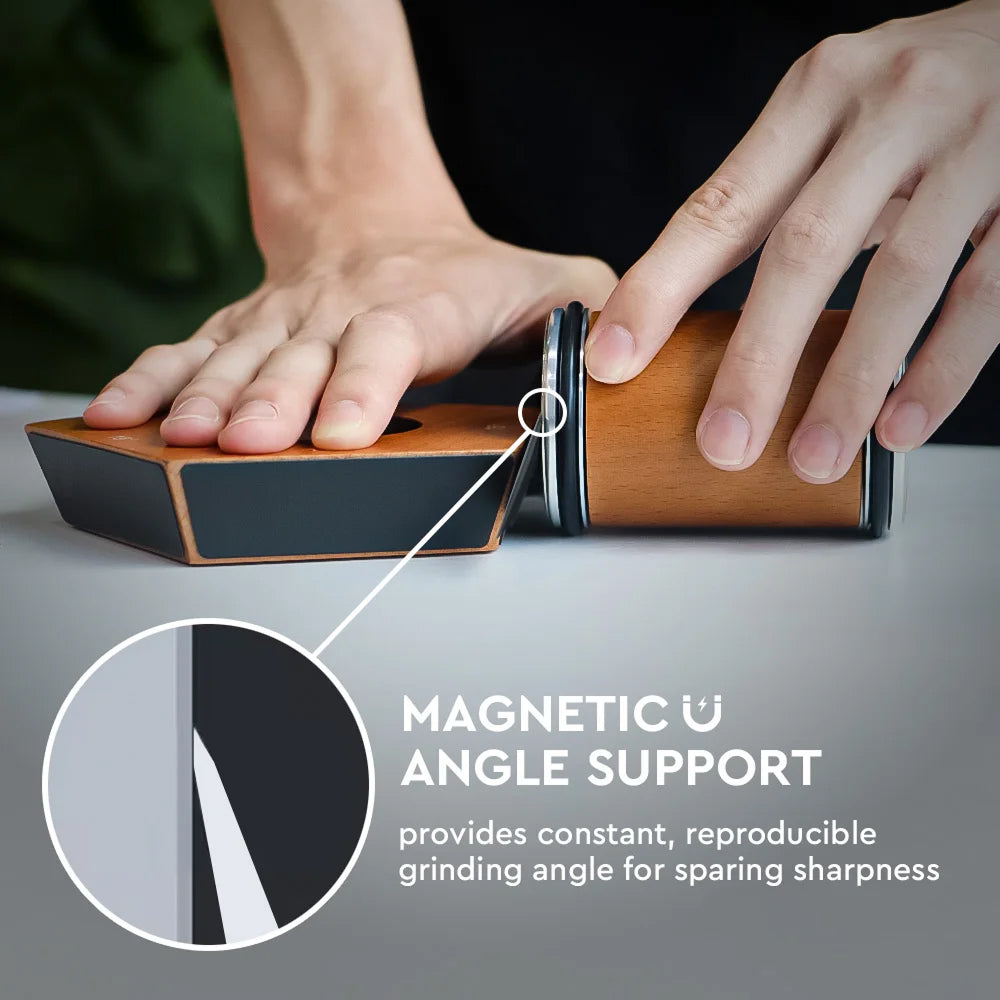 BladeDaso Rolling Knife Sharpener with Magnetic Base and Diamond Discs