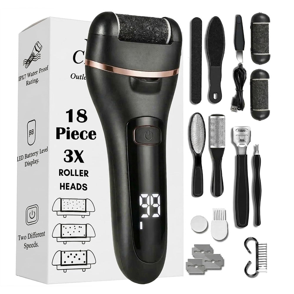BostFico Electric Callus Remover 18-Piece Pedicure Kit