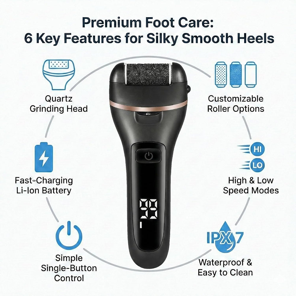 BostFico Electric Callus Remover 18-Piece Pedicure Kit