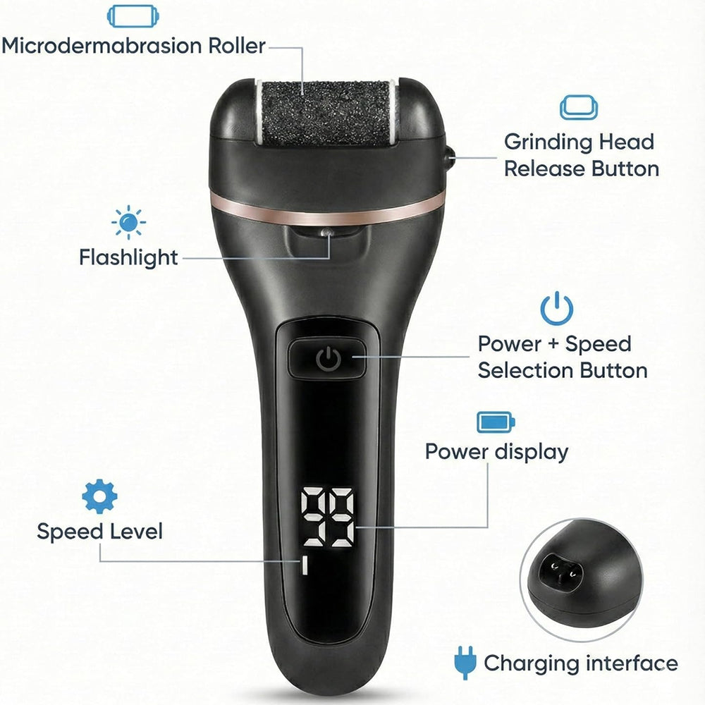 BostFico Electric Callus Remover 18-Piece Pedicure Kit